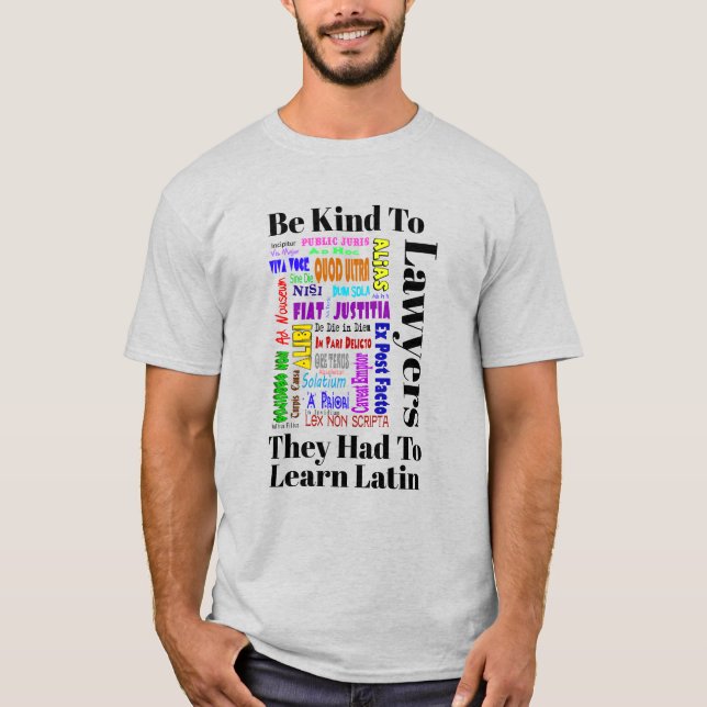 Funny Lawyers Legal Latin Terme T - Shirt (Vorderseite)