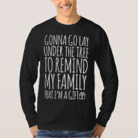 Funny Lay unter Weihnachtsbaum erinnern Familie bi