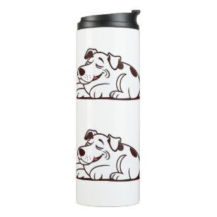 Funny Lazy Dog Design Thermosbecher