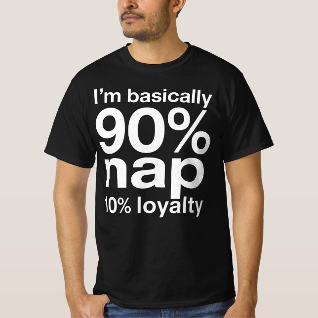 Funny Lazy Dog Humor Sarcastic Design T-Shirt (Vorderseite)