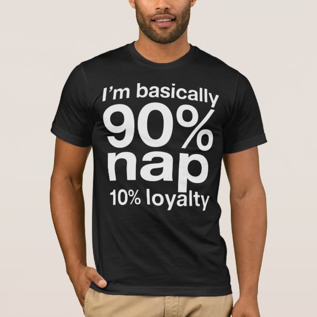 Funny Lazy Dog Humor Sarcastic Design T-Shirt (Vorderseite)