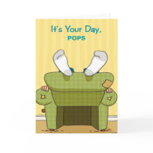 Funny Lazy Happy Fête des pères Carte de voeux