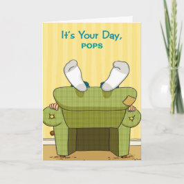 Funny Lazy Happy Fête des pères Carte de voeux