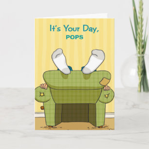 Funny Lazy Happy Fête des pères Carte de voeux
