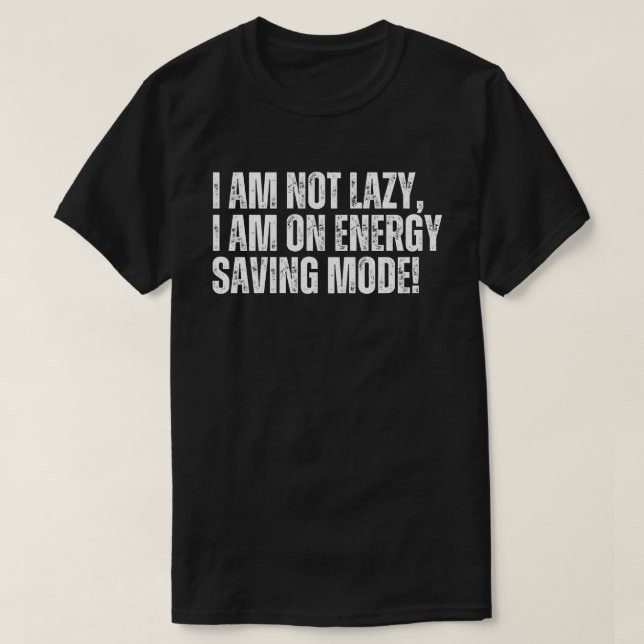 Funny Lazy Man T-Shirt (Design vorne)