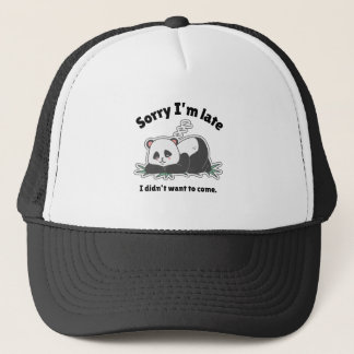 Funny Lazy Panda Design Truckerkappe