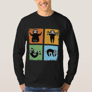 Funny Lazy Sloth Retro Vintag Style T-Shirt