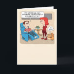 Funny Lazy Typ ist hier für Cat Birthday Karte<br><div class="desc">Hier ist eine lustige Geburtstagskarte eines Typ, der erklärt, dass er nicht faul ist, sondern nur "absichtlich unproduktiv", was ihn zu einem Held für die Hauskatze macht. Eine perfekte Karte für Liebhaber von Katzen und Faulheit! Vielen Dank für die Auswahl dieses originalen Design von © Chuck Ingwersen. Ich bin ein...</div>