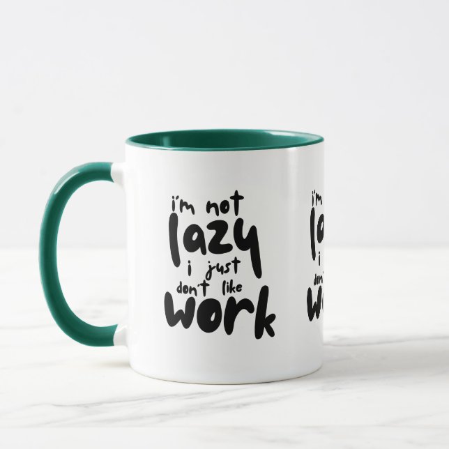 Funny Lazy Work Sarcastic Office Quote Coffee Mug (Gauche)