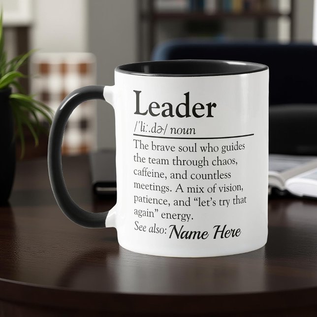 Funny Leader Definition Personalized Appreciation Tasse (Von Creator hochgeladen)