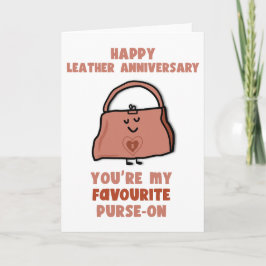 Funny Leather Anniversary Card Feiertagskarte