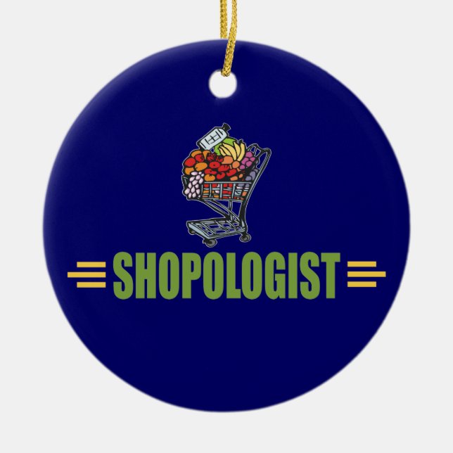 Funny Lebensmittelgeschäft Keramik Ornament (Vorne)