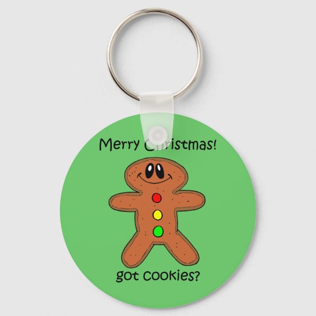 Funny Lebkuchen Mann Weihnachten Schlüsselanhänger (Vorderseite)