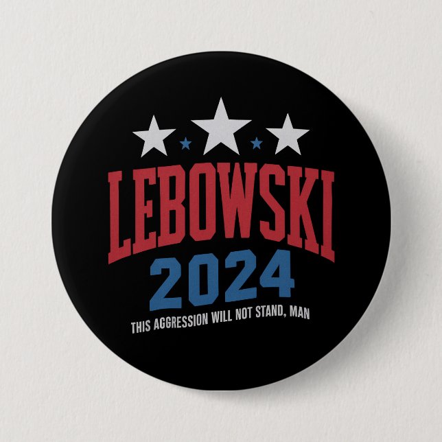 Funny Lebowski - Wahl 2024 Button (Vorderseite)