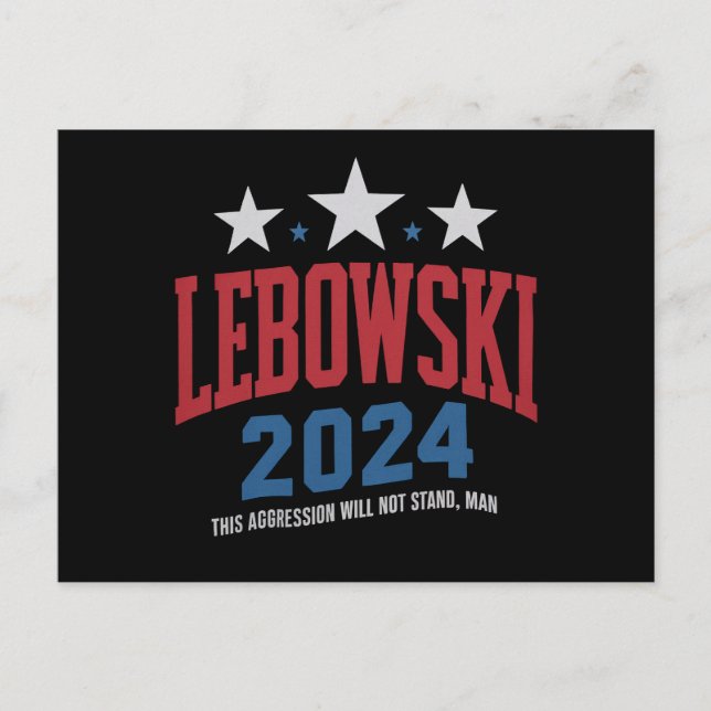 Funny Lebowski - Wahl 2024 Postkarte (Vorderseite)