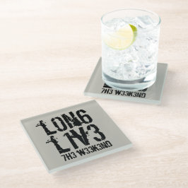 Funny Leetspeak Long Live the Weekend Glasuntersetzer