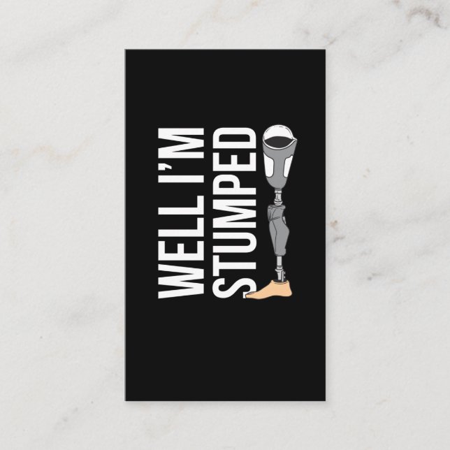Funny Leg Amputee Prothese Spaß Visitenkarte (Vorderseite)