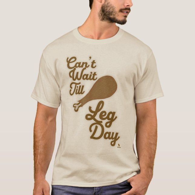 Funny Leg Day Erntedank Design T-Shirt (Vorderseite)