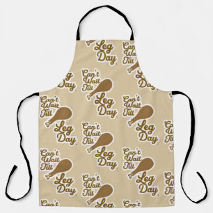 Funny Leg Day Pattern Erntedank Drumstick Joy Schürze