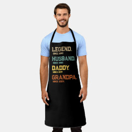 Funny Legend Husband Daddy Grandpa Custom-Geschenk Schürze