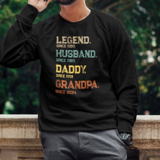 Funny Legend Husband Daddy Grandpa Custom-Geschenk Tri-Blend Shirt (Legend Husband Daddy Grandpa for him funny fathers day grandfather fatherhood)