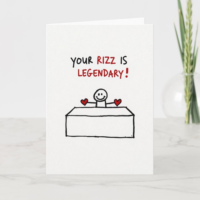 Funny Legendary Rizz Card Karte (Vorderseite)