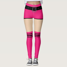 Funny Leggings Imitate Rosa Shorts und Socken Styl