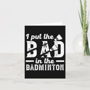 Funny legte das Schlechte in Badminton _ Shuttle B Karte