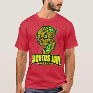 FUNNY LEHRER LIEBE BRAINS ZOMBIE HORROR MASCOT TE T-Shirt