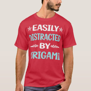 Funny leicht abgelenkt von Origami T-Shirt