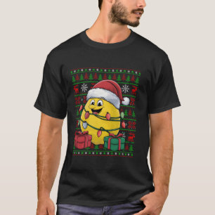 Funny Lemon Fruit Xmas Lights Ugly Weihnachtsmannm T-Shirt
