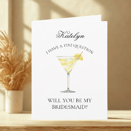 Funny Lemon Martini wird meine Bridesmaid Card sei Einladung
