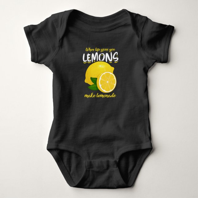 Funny Lemons Sprichwort macht Lemonade Baby Strampler (Vorderseite)