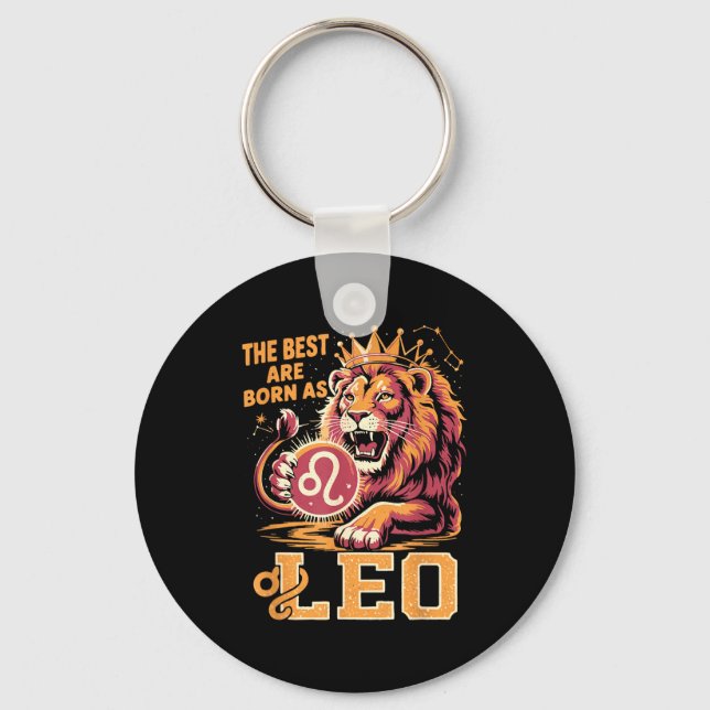 Funny Leo Birthday Quote Astrology Horoscope Gift  Schlüsselanhänger (Vorderseite)
