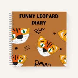 Funny Leopard Diary Notizbuch