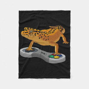Funny Leopard Gecko Bearded Dragon Gift Kinder Coo Fleecedecke