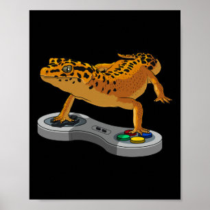 Funny Leopard Gecko Bearded Dragon Gift Kinder Coo Poster