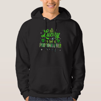 Funny Leopard Kariert Fotograf Jobs St Patrick Hoodie