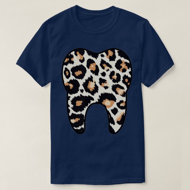 Funny Leopard Leo Dental Hygienist Assistant de De T-Shirt (Design vorne)