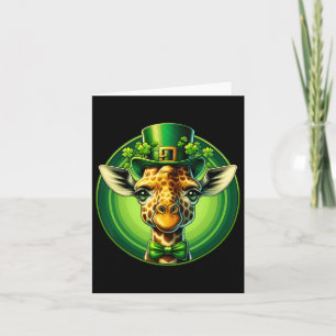 Funny Leprechaun Giraffe St Patricks Day Kinder Mä Karte