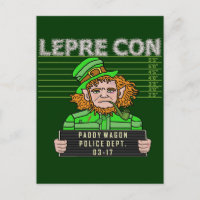 Funny Leprechaun Leprecon Mugshot