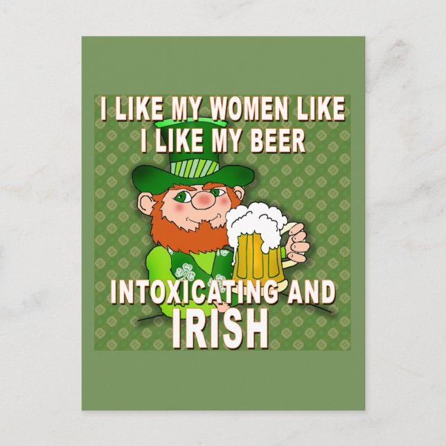 Funny Leprechaun Meme für St Patricks Day Postkarte (Vorderseite)