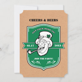 Funny Leprechaun St. Patrick's Day Party Einladung