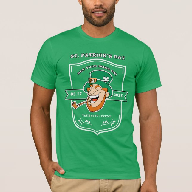 Funny Leprechaun St. Patrick's Day T-Shirt (Vorderseite)
