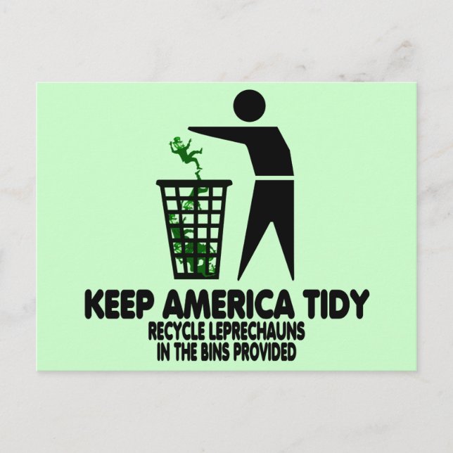 Funny Leprechauns Postkarte (Vorderseite)