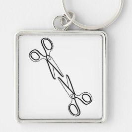 Funny Lesbian Two Scissors Sapphic Schlüsselanhänger
