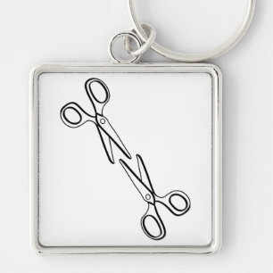 Funny Lesbian Two Scissors Sapphic Schlüsselanhänger