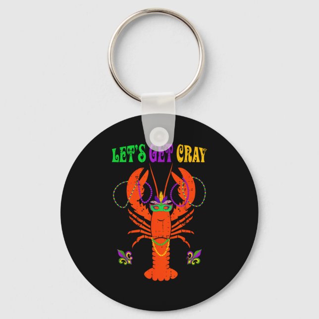 Funny Lets Get Cray Crawfish - New Orleans Funny M Schlüsselanhänger (Vorderseite)