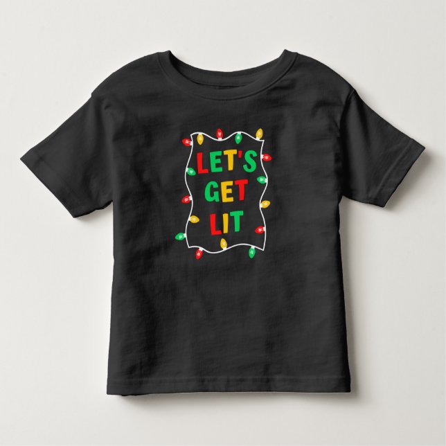 Funny Let's Get Lit Christmas Shirt (Vorderseite)