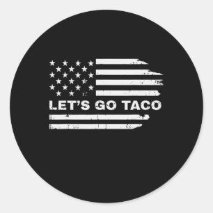 Funny Let's Go Taco 38 Runder Aufkleber